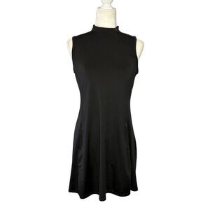 Tee Time sleeveless black high neck golf dress - M